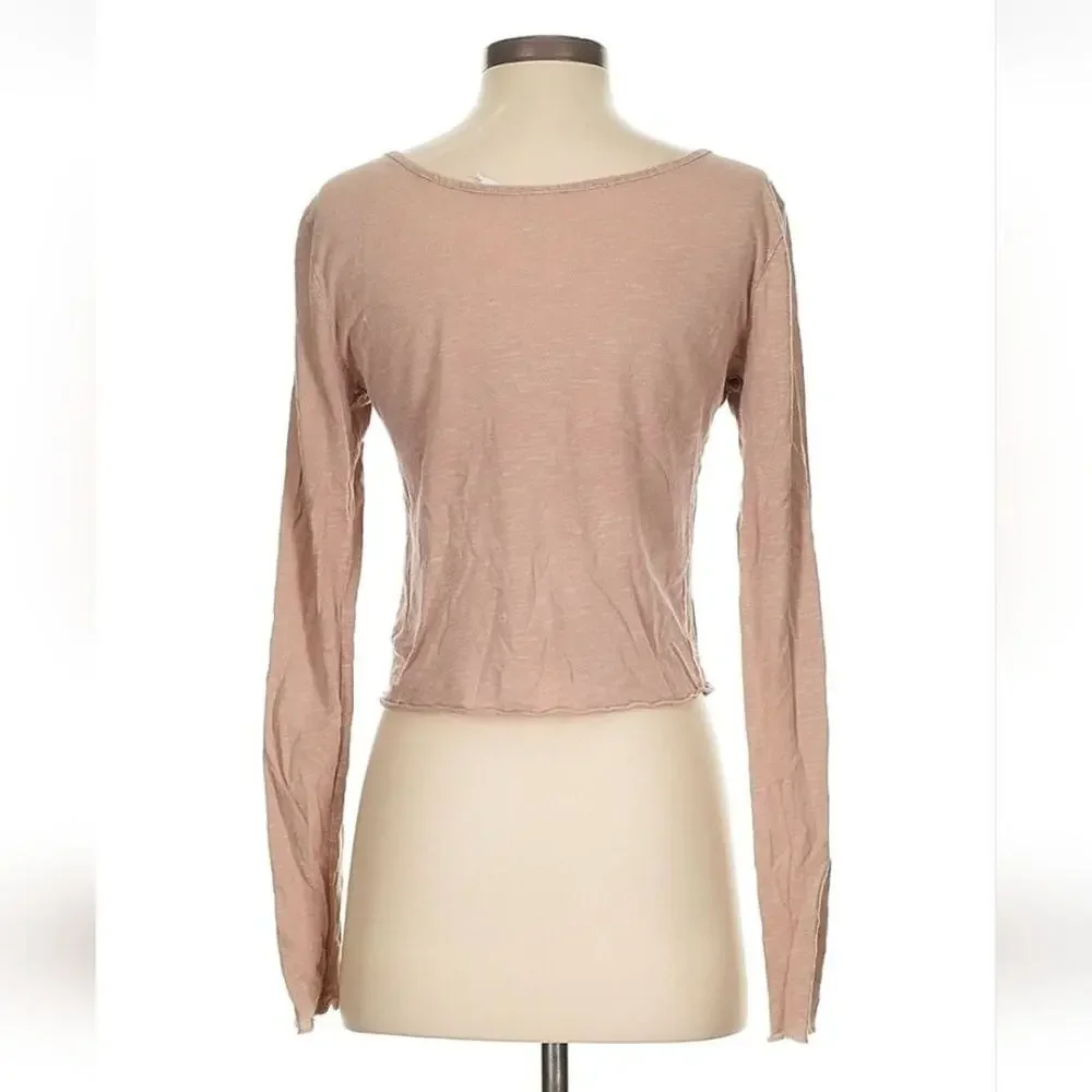 FREE PEOPLE Women's Long Sleeve Embroidered Top